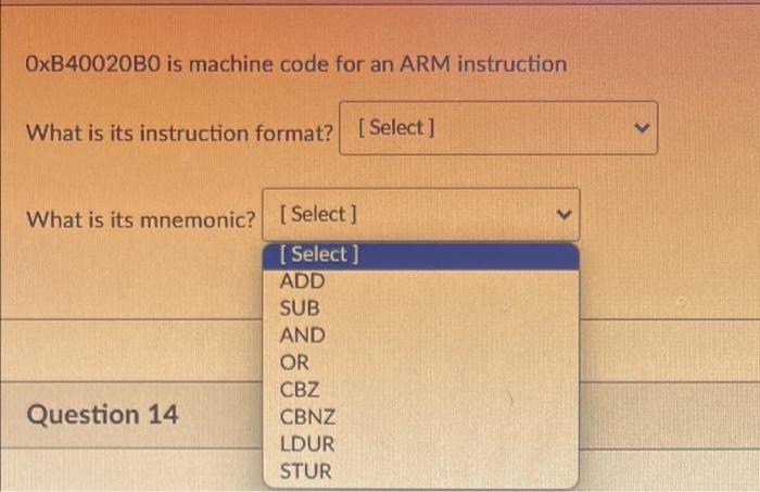 Solved OxB40020BO is machine code for an ARM instruction | Chegg.com
