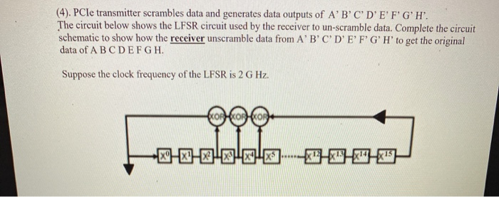 4 Pcie Transmitter Scrambles Data And Generates Chegg Com