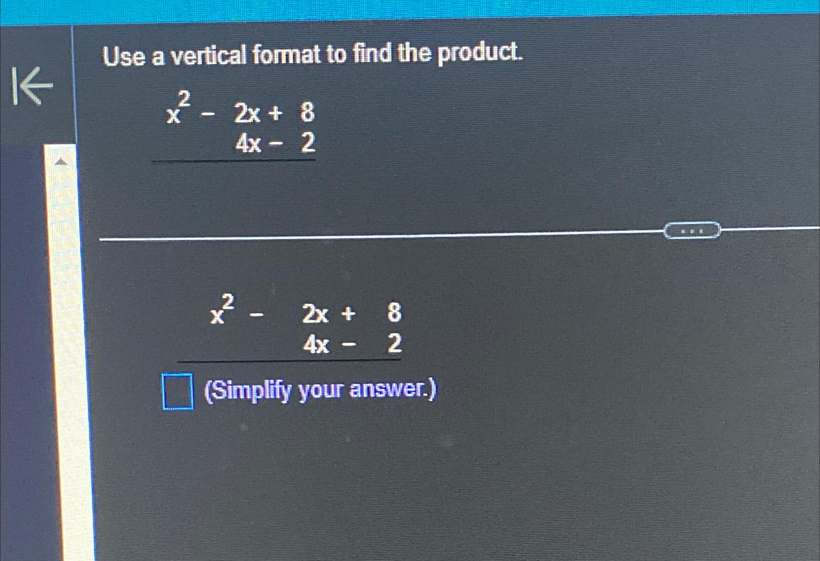 solved-use-a-vertical-format-to-find-the-chegg