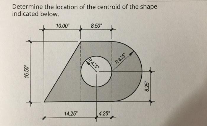 Solved Determine the location of the centroid of the shape | Chegg.com