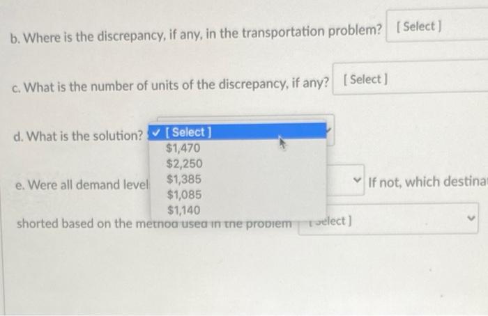 Solved Find the initial cost solution utilizing the | Chegg.com