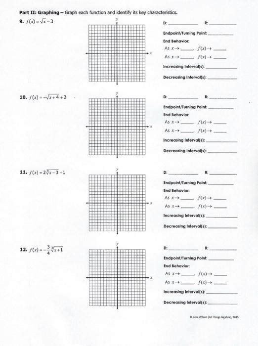 Solved Odds Name Unit 6 Radical Functions Date Bell H Chegg Com