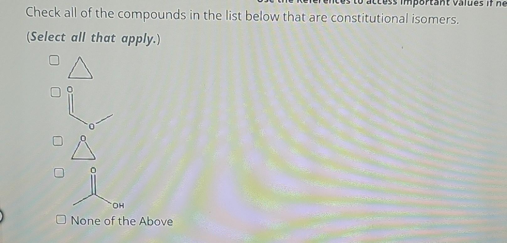 Solved Check all of the compounds in the list below that are | Chegg.com
