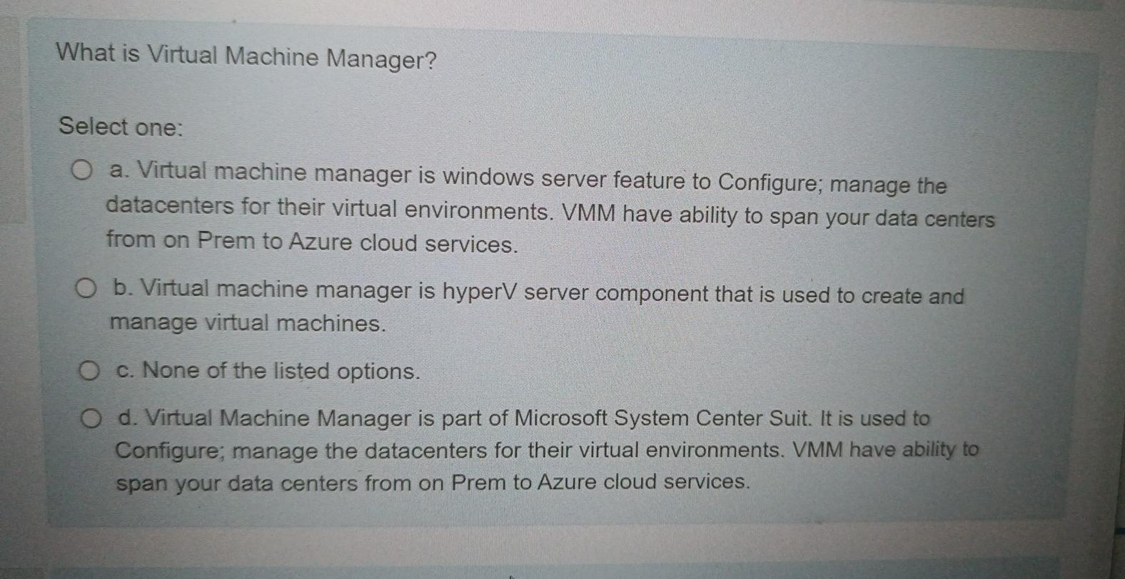 Solved Your Company has decided to Migrate all your Vmware | Chegg.com
