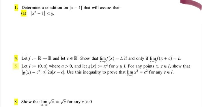 Solved 5. Use the definition of the limit of a sequence to | Chegg.com