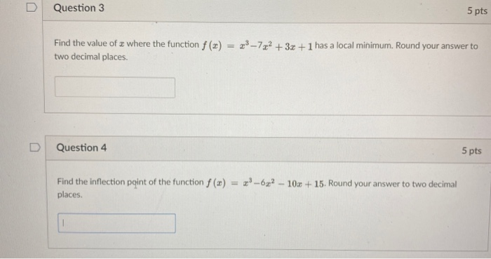 Solved D Question 3 5 pts Find the value of I where the | Chegg.com