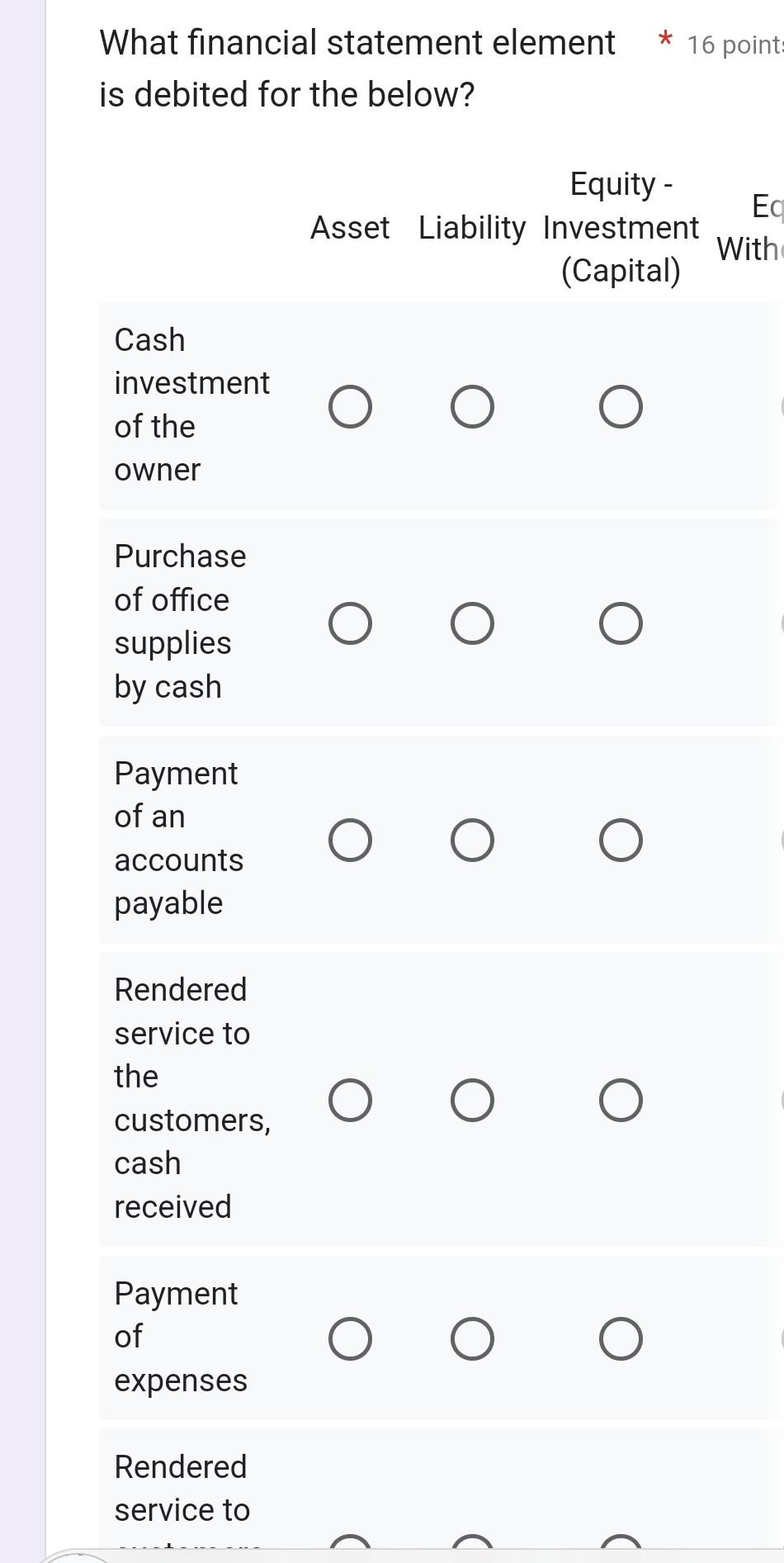 Solved To increase the balance in the following accounts, | Chegg.com