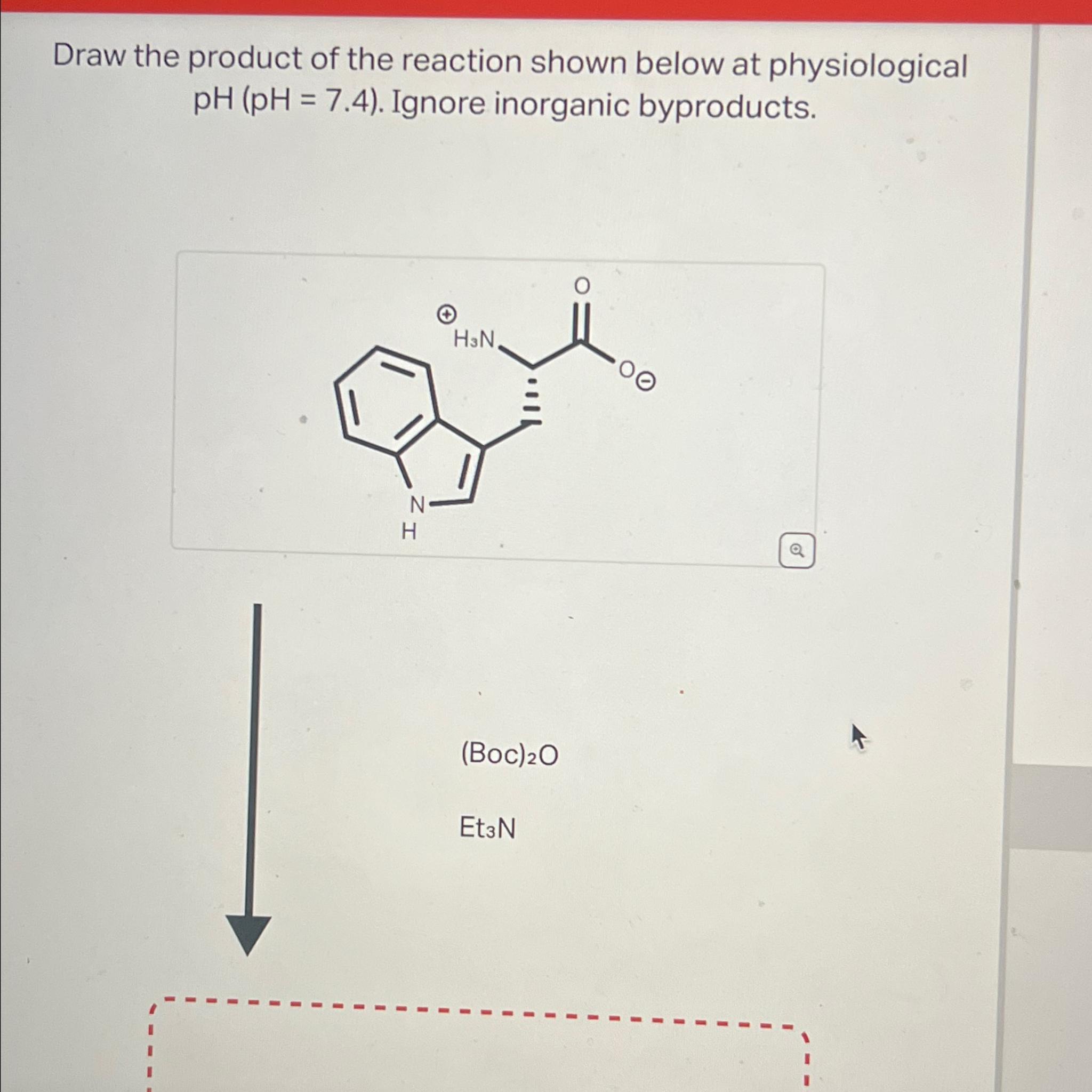 Solved Draw the product of the reaction shown below at | Chegg.com