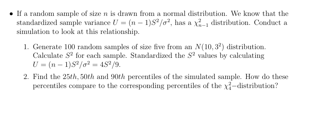 Solved If a random sample of size n ﻿is drawn from a normal | Chegg.com
