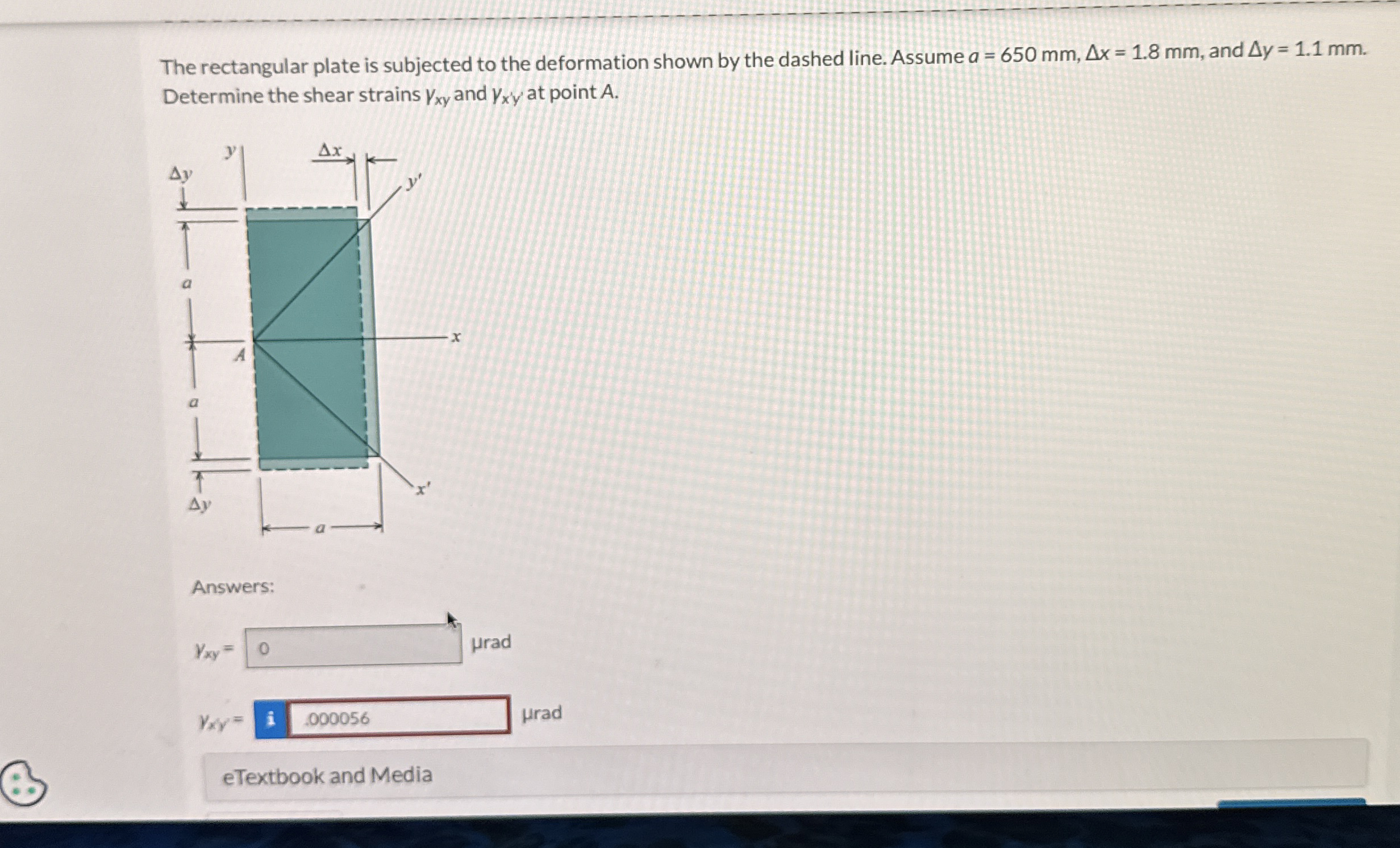 Solved The rectangular plate is subjected to the deformation | Chegg.com