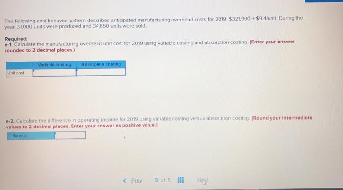 Solved The Following Cost Behavior Pattern Describes | Chegg.com