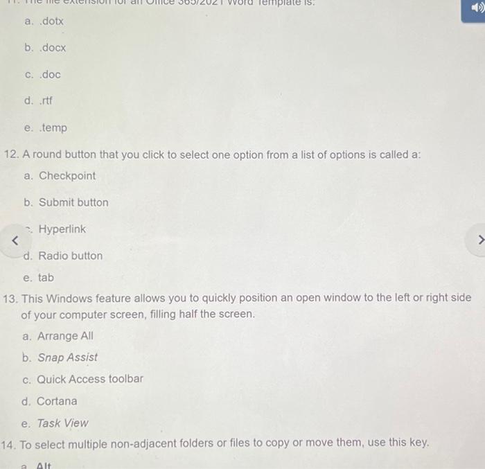 Solved Multiple Choice 1. An Example Of An Operating System | Chegg.com