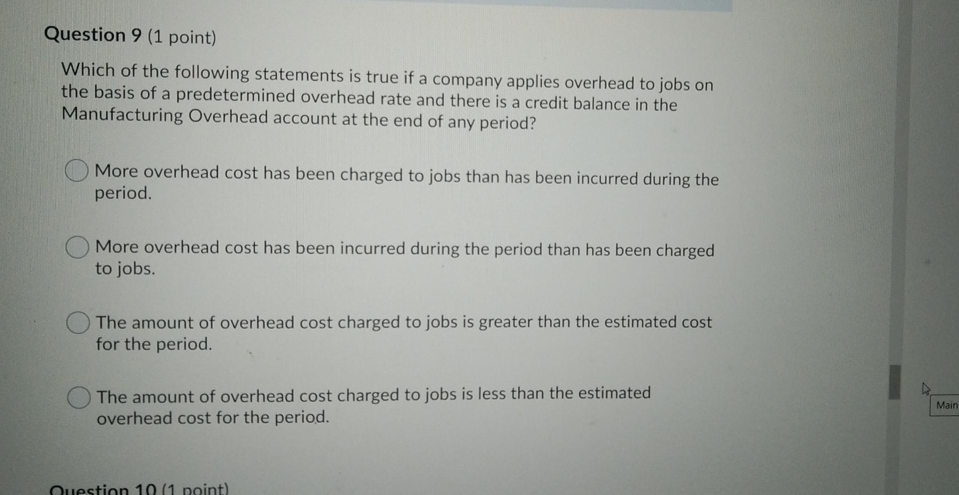 Solved Question 9 (1 point) Which of the following | Chegg.com