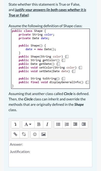 Solved State whether this statement is True or False, and | Chegg.com