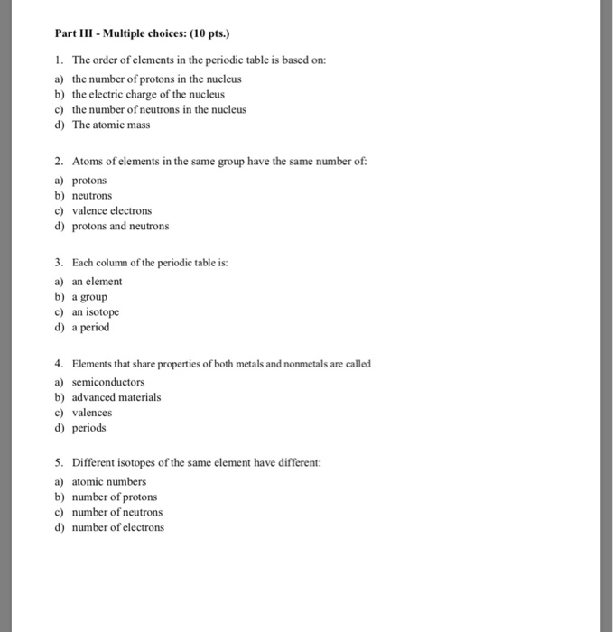 Atoms Of Elements That Are In The Same Group Have The Same Number Of