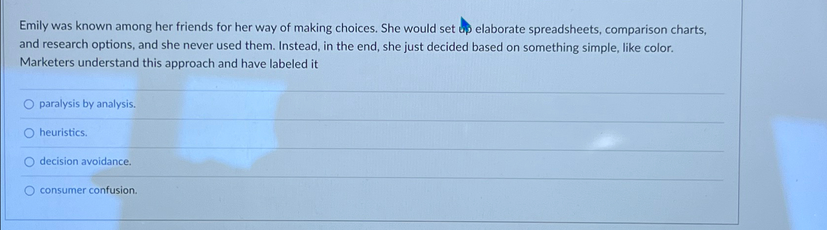Solved Emily was known among her friends for her way of | Chegg.com
