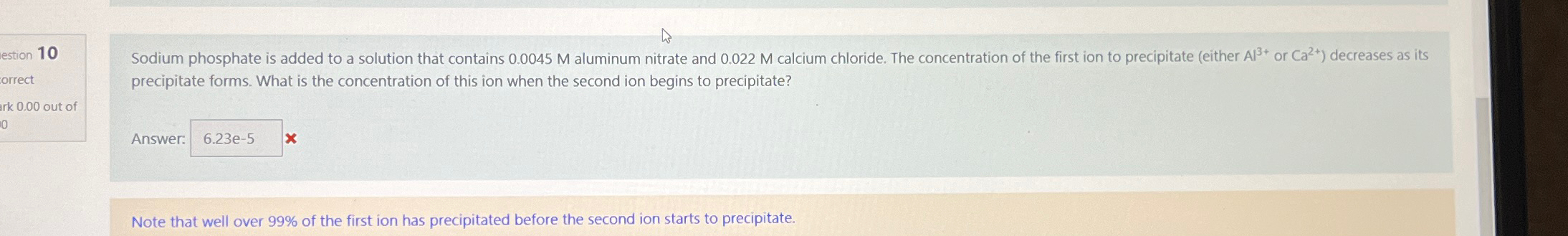 Solved 10Sodium phosphate is added to a solution that | Chegg.com
