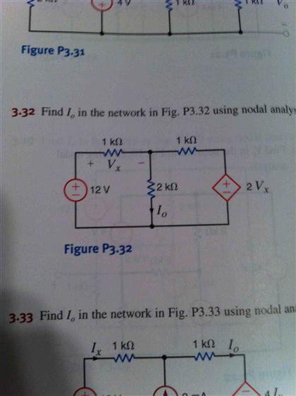 Solved Find I0 In The Network In Fig P3 32 Using Nodal