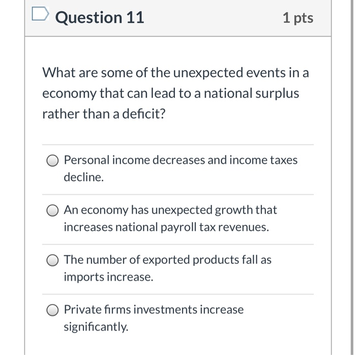 Solved Question 11 1 pts What are some of the unexpected | Chegg.com
