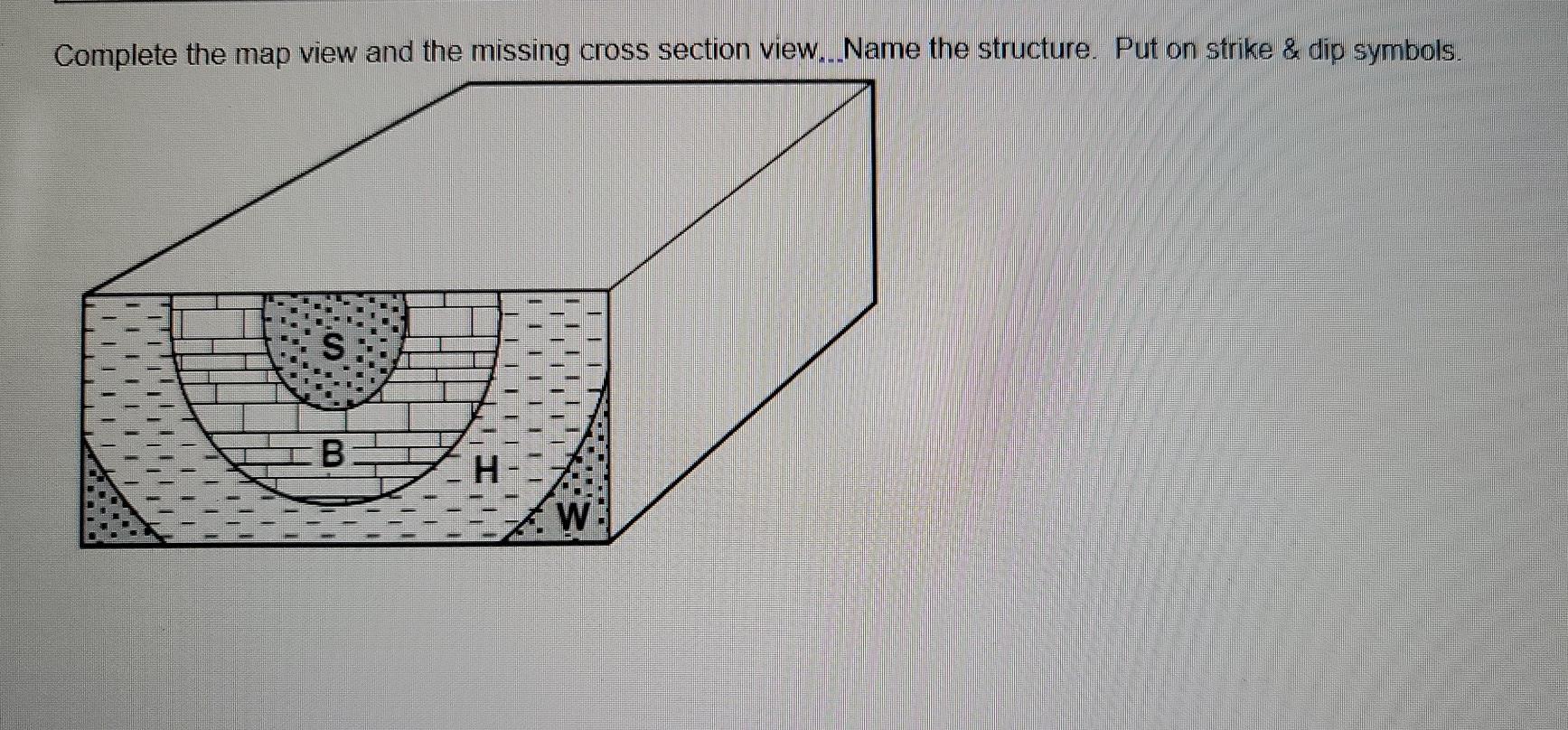 Solved Styles 12 4. Draw the map view and the missing cross | Chegg.com