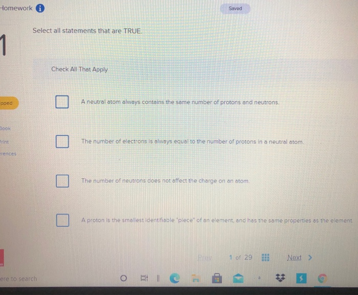 Solved Homework Saved Select all statements that are TRUE ។ | Chegg.com