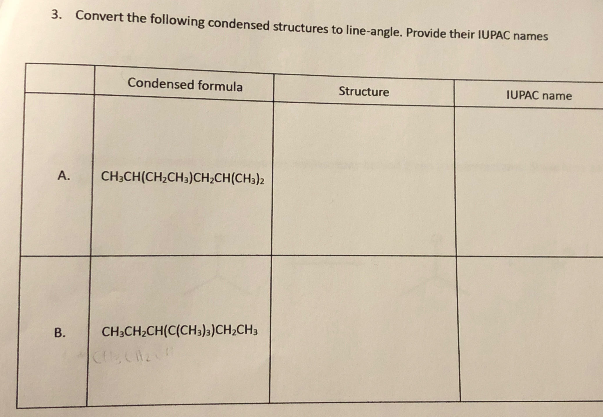Solved Convert the following condensed structures to | Chegg.com