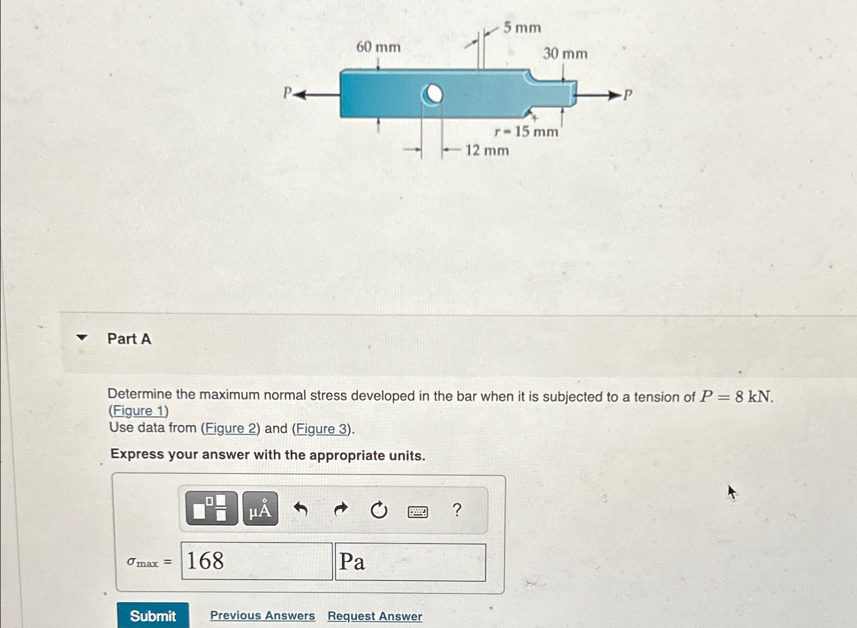 Solved Part ADetermine the maximum normal stress developed | Chegg.com