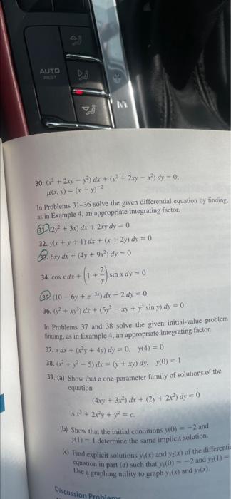 Solved In Problems 31-36 solve the given differential | Chegg.com