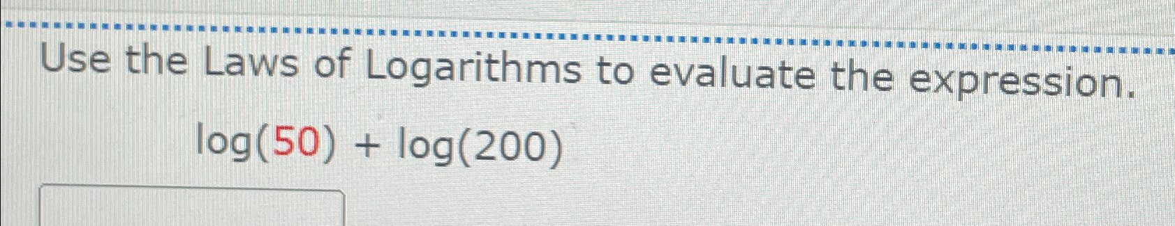 solved-use-the-laws-of-logarithms-to-evaluate-the-chegg