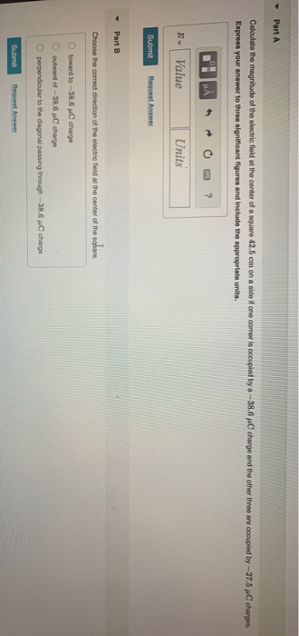 Solved Part A Calculate the magnitude of the electric field | Chegg.com