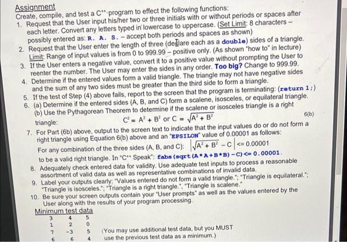 Solved C++ programming create compile and test a C++ program | Chegg.com