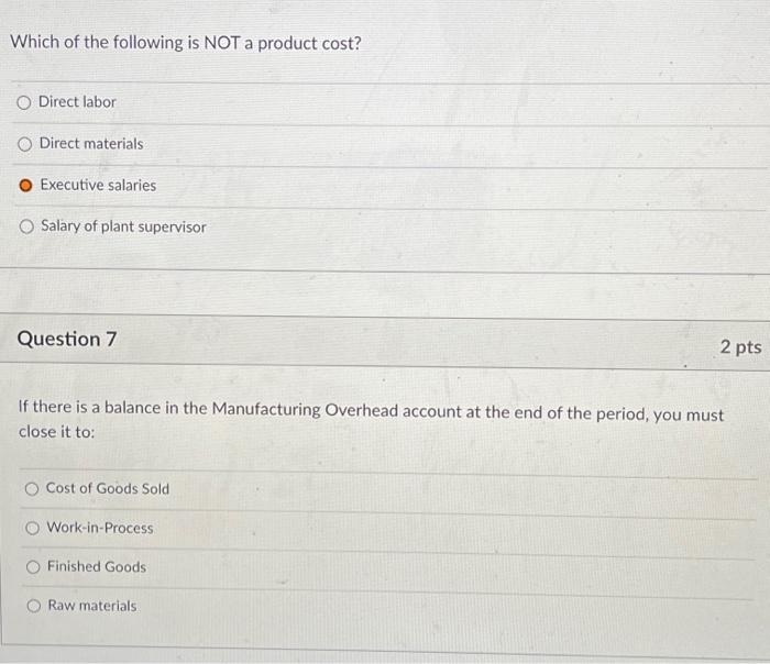 Solved Which of the following is NOT a product cost? Direct | Chegg.com