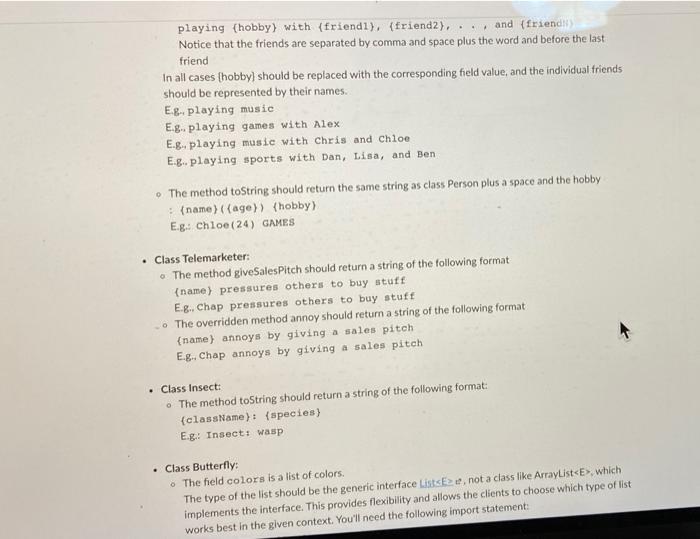 Instructions Create a new Java project called | Chegg.com
