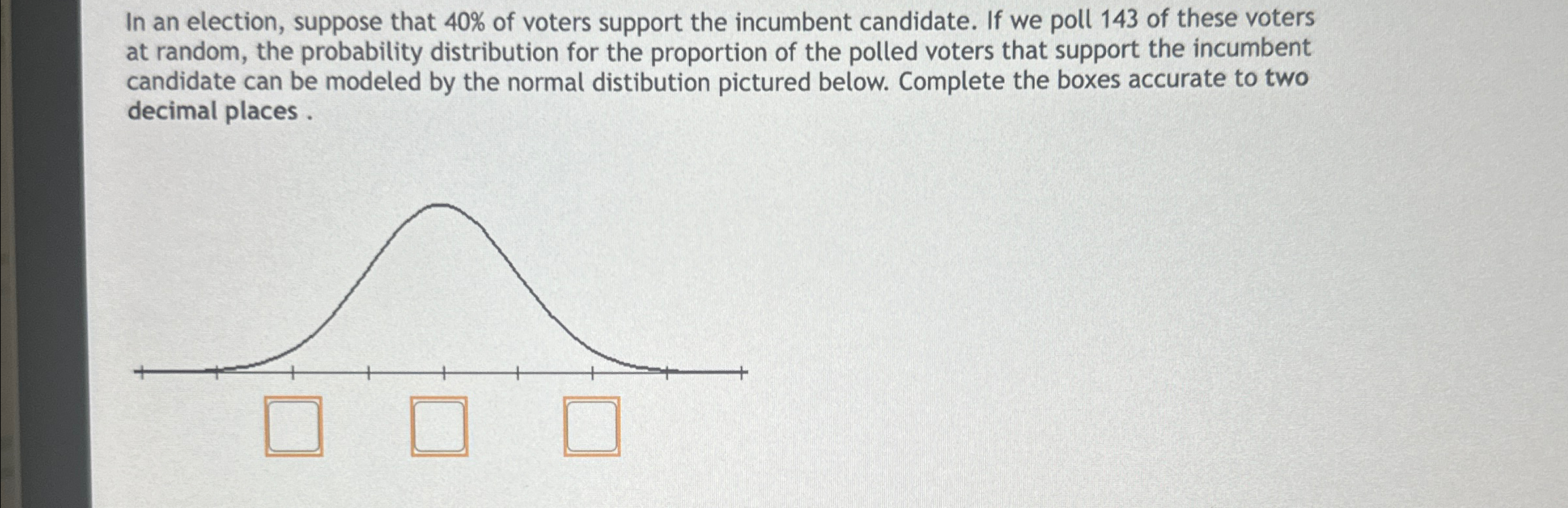 Solved In An Election, Suppose That 40% ﻿of Voters Support | Chegg.com