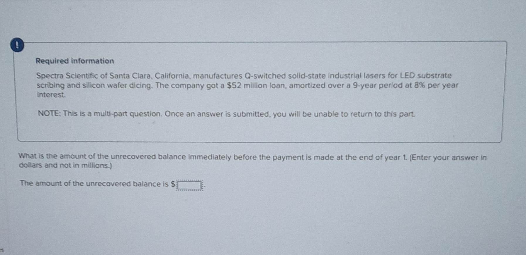 Solved Required information Spectra Scientific of Santa