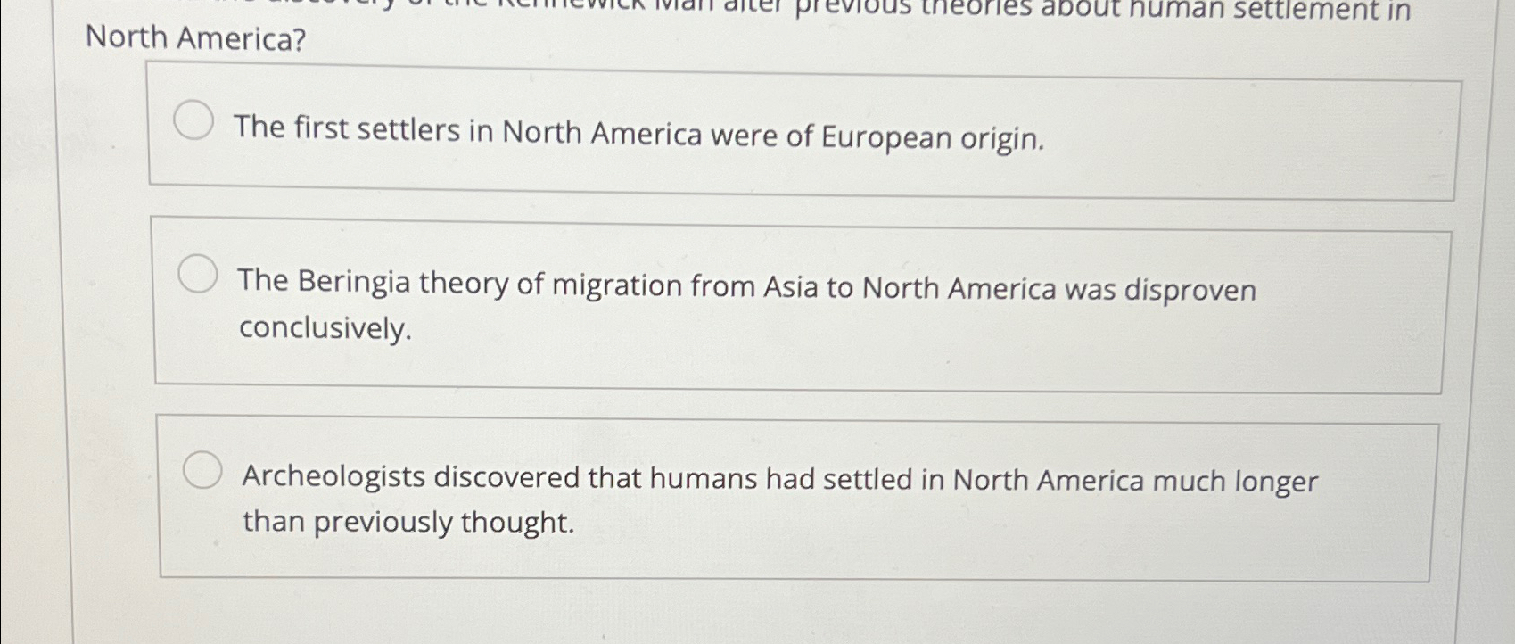 Solved North America?The First Settlers In North America | Chegg.com