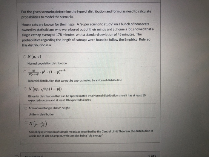 Solved For the given scenario, determine the type of | Chegg.com