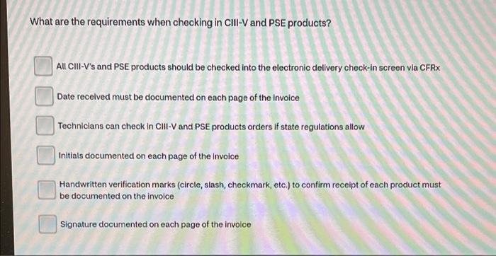 Solved What are the requirements when checking in CIII-V and | Chegg.com