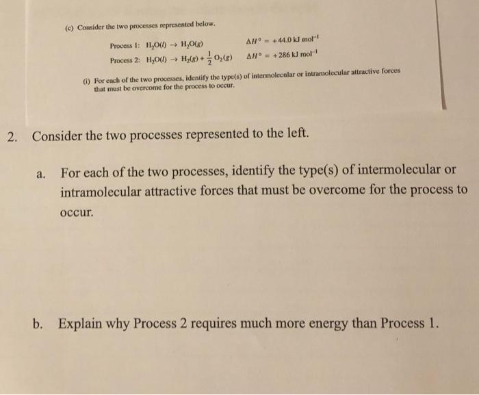Solved (c) Consider the two processes represented below. + | Chegg.com