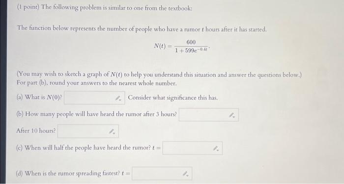 Solved (1 point) The following problem is similar to one | Chegg.com