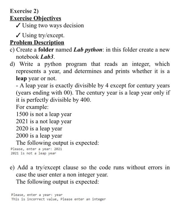 Solved Exercise 2) Exercise Objectives Using two ways | Chegg.com