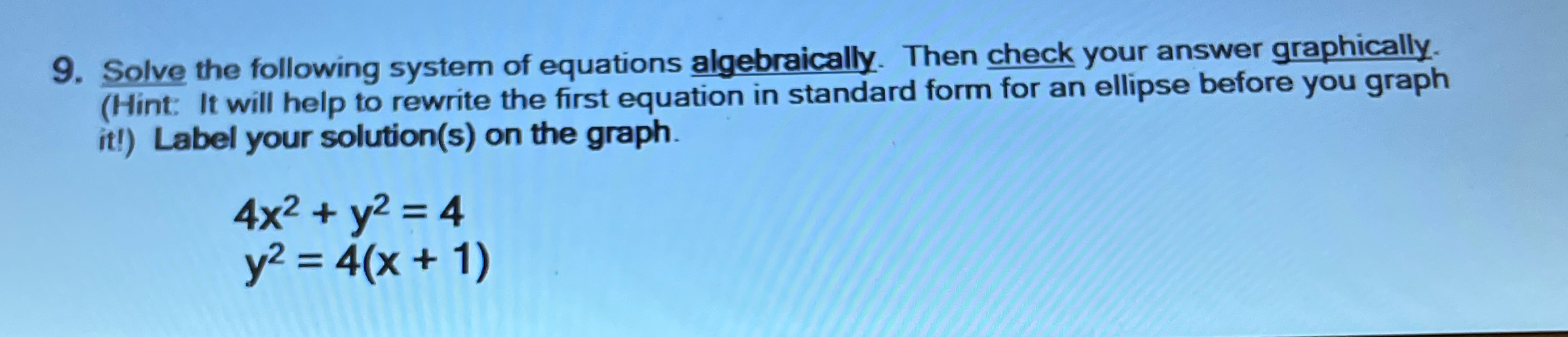 Solved Solve The Following System Of Equations