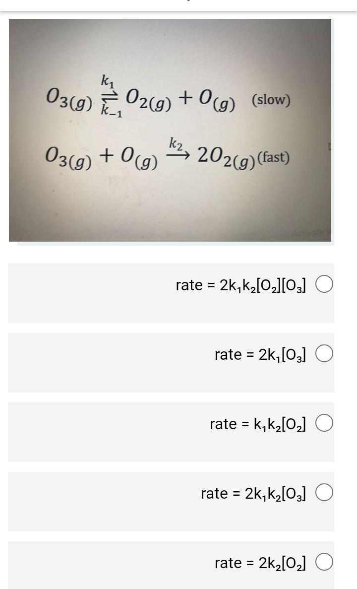 Solved 9 For the proposed mechanism of conversion of ozone | Chegg.com