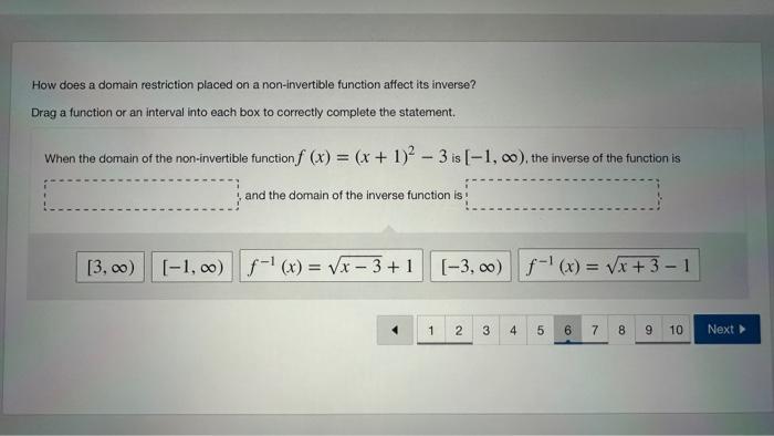 Solved How does a domain restriction placed on a | Chegg.com
