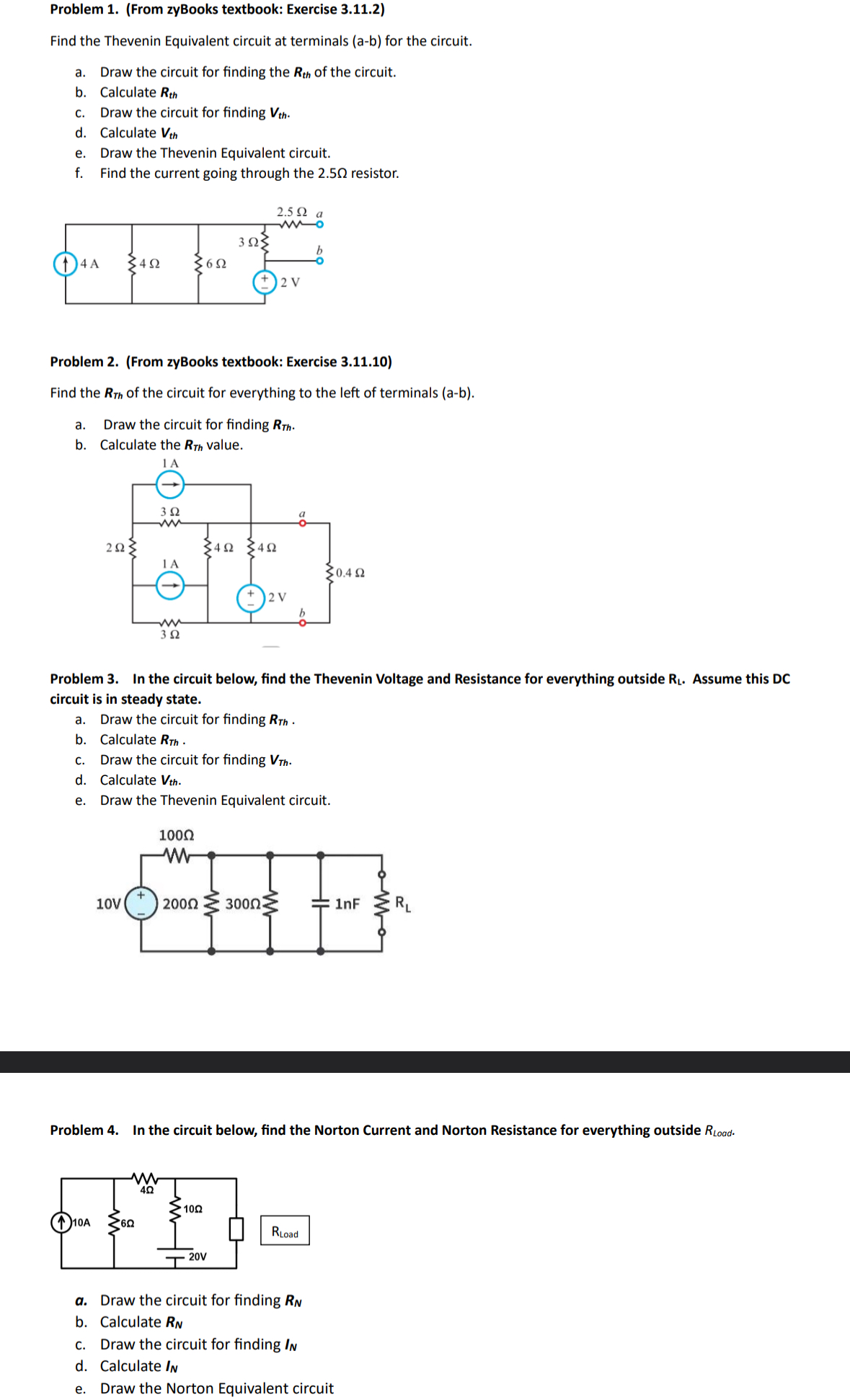 Solved Problem 1. (From zyBooks textbook: Exercise | Chegg.com