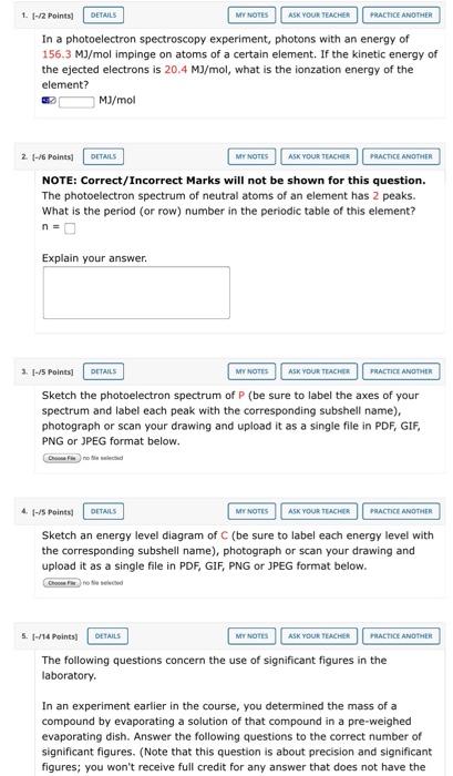 Solved 1 1 2 Points Details My Note Ask Your Teacher