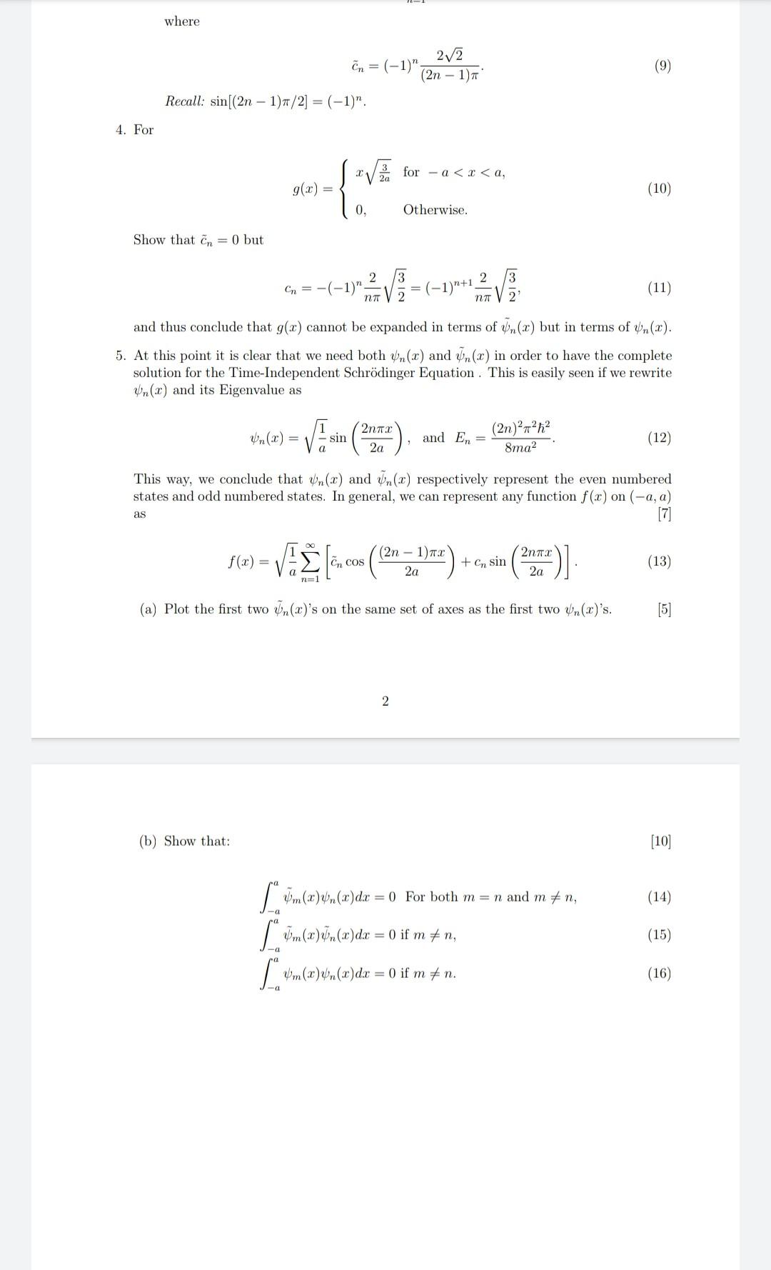 Solved Consider the infinite square potential given by 0. | Chegg.com