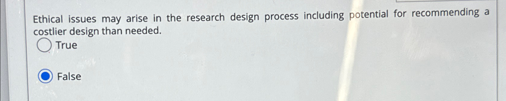 Solved Ethical issues may arise in the research design | Chegg.com