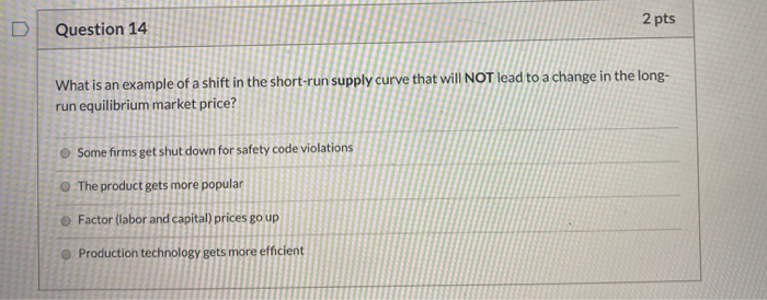 Solved 2 pts Question 14 What is an example of a shift in | Chegg.com