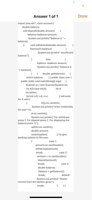 Solved Please post a photo of code in eclipse and also i am | Chegg.com